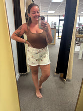 Load image into Gallery viewer, Beige Wild Duck Mallard High Waist Frayed Denim Shorts
