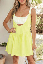 Load image into Gallery viewer, Faux Two Piece Gingham Contrast Patchwork Loose Mini Dress
